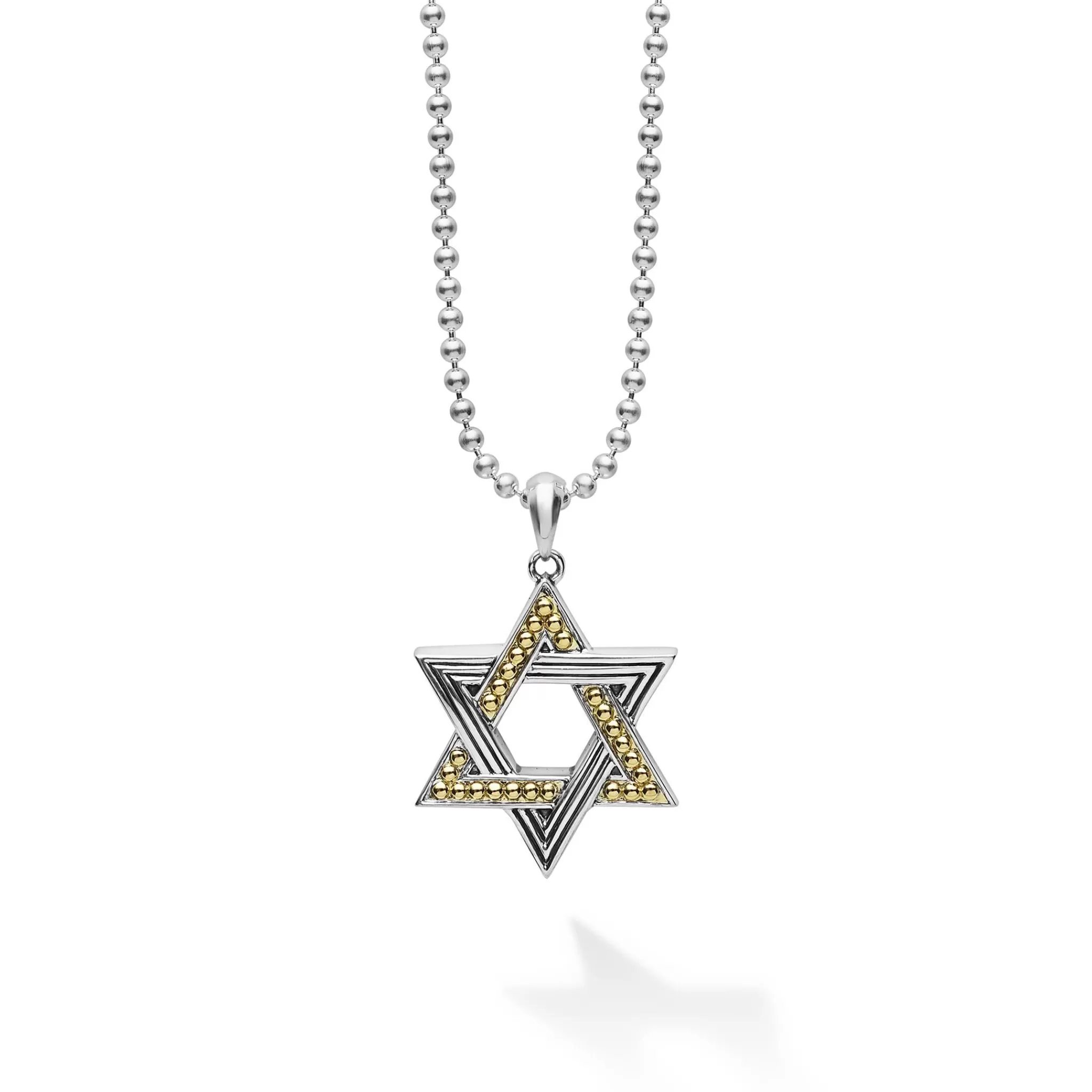 Hot LAGOS Two-Tone Star Of David Amulet Necklace