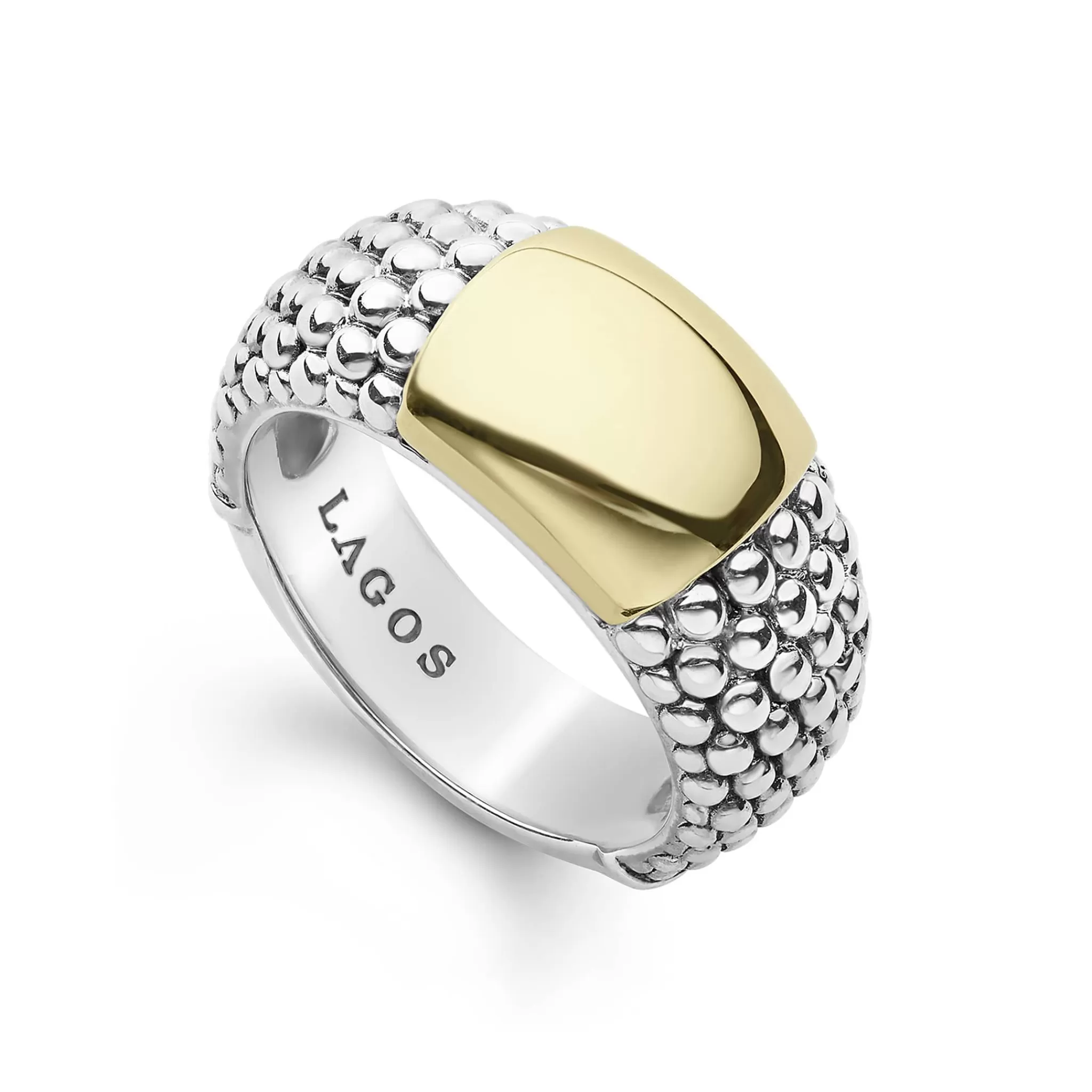 Clearance LAGOS Two-Tone Station Caviar Ring