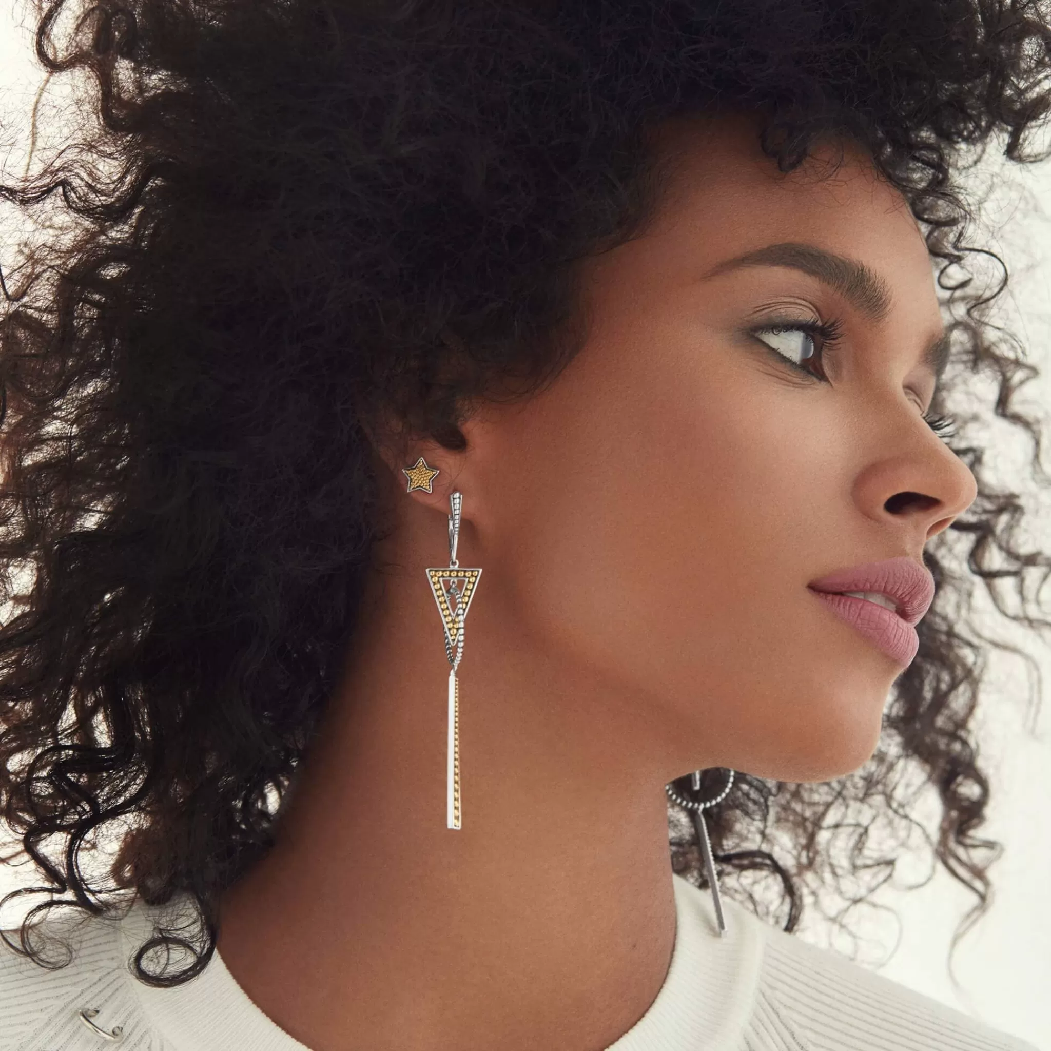 Outlet LAGOS Two-Tone Triangle Circle Drop Earrings