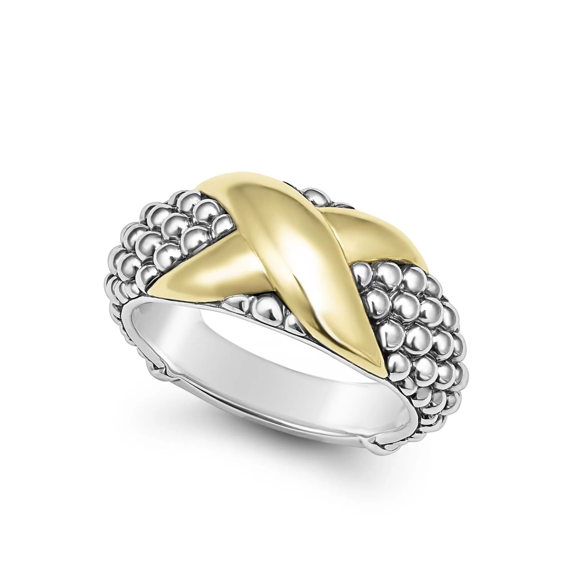 Store LAGOS Two-Tone X Caviar Ring