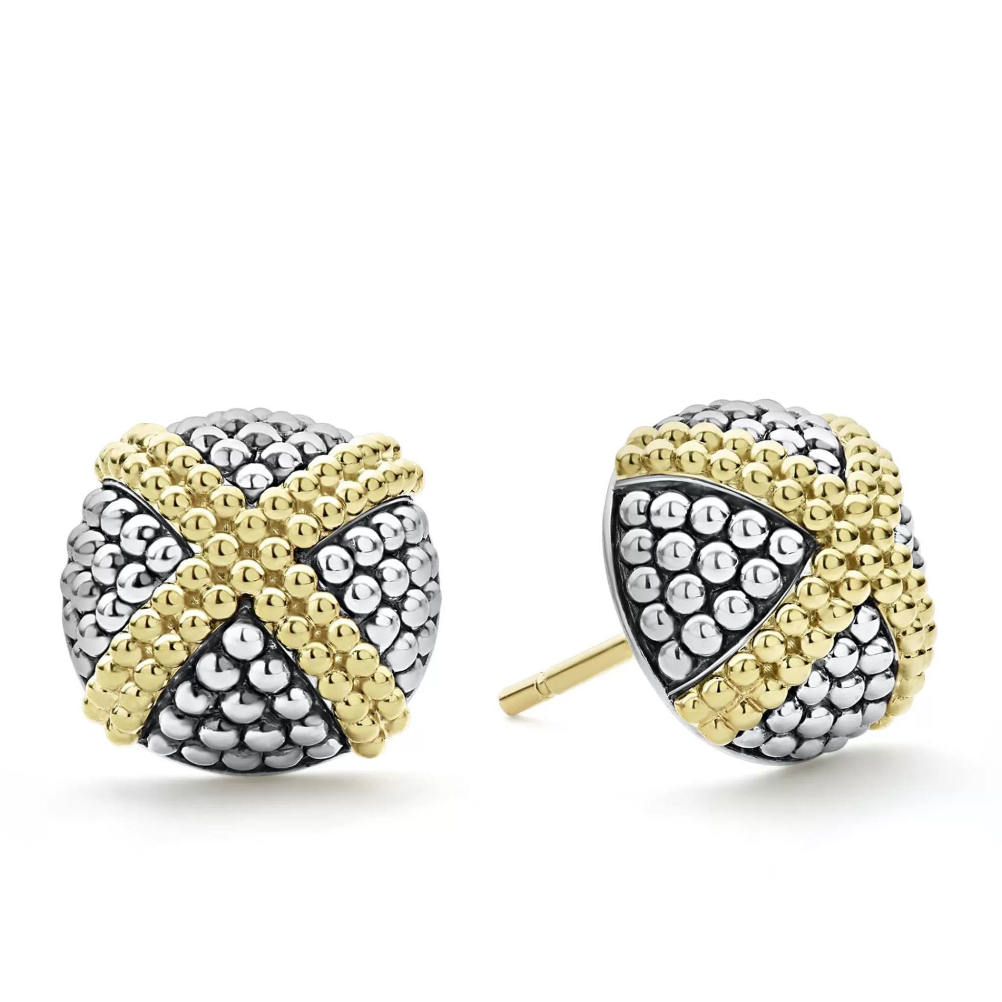 Flash Sale LAGOS Two-Tone X Caviar Stud Earrings