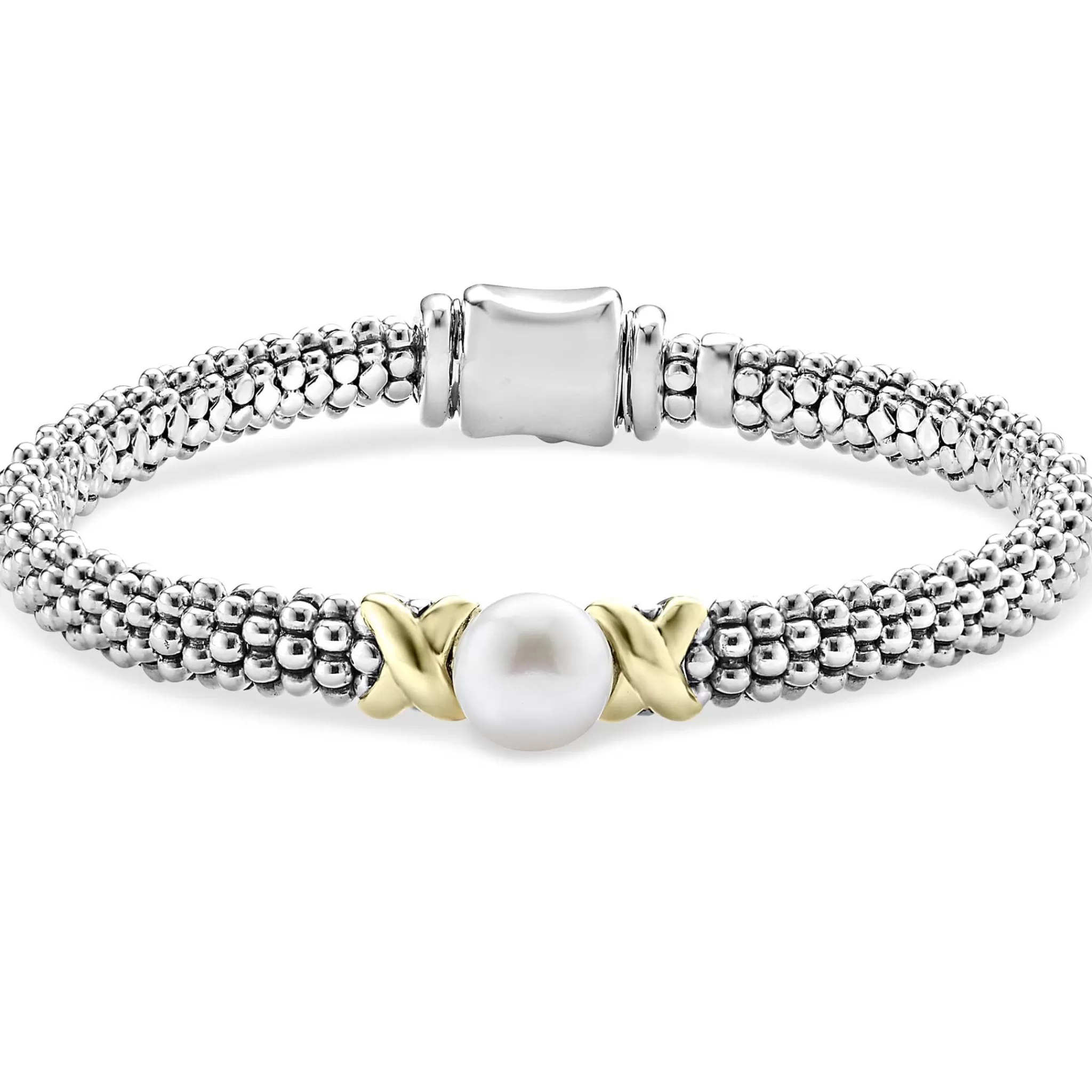 Discount LAGOS Two-Tone X Pearl Caviar Bracelet | 6Mm