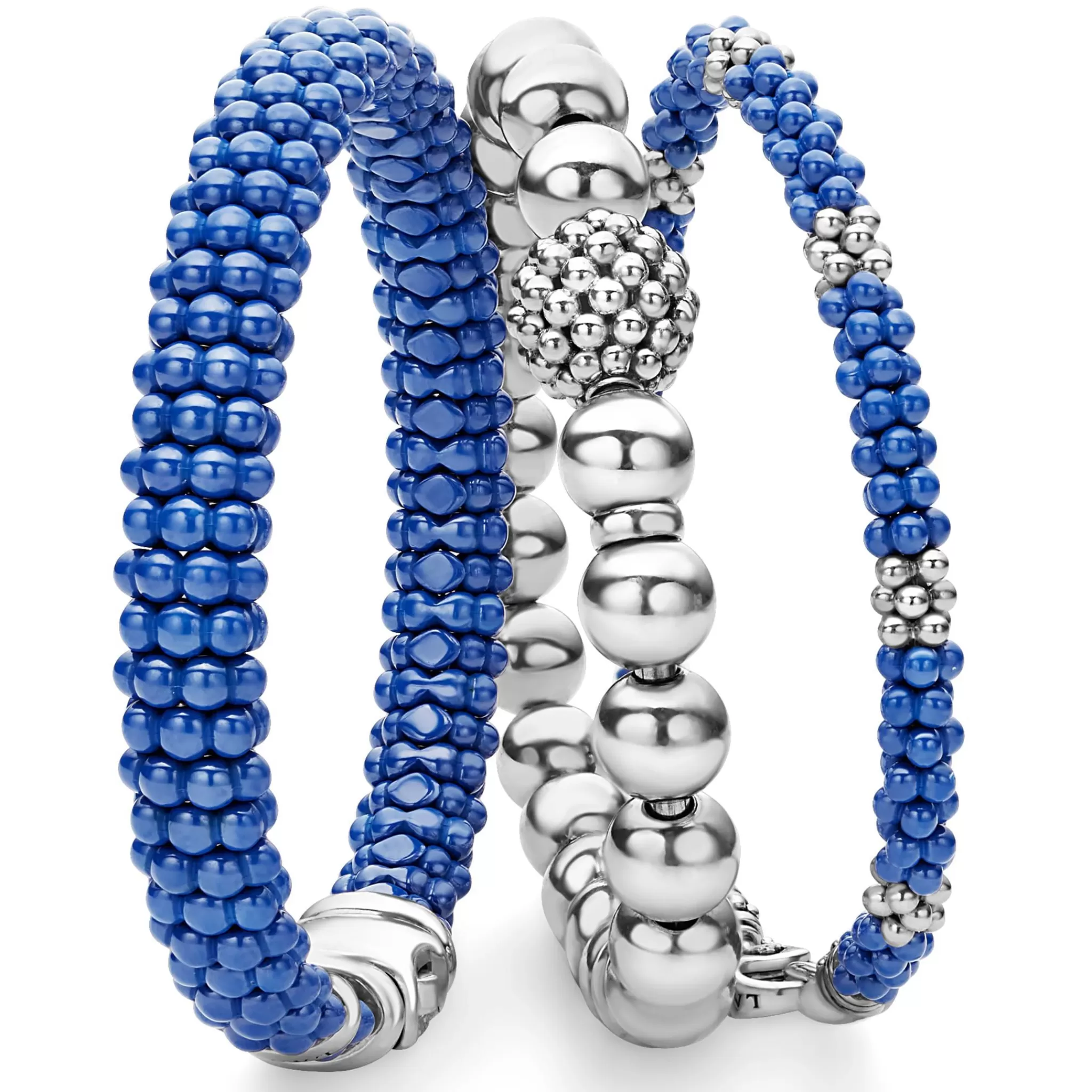 Hot LAGOS Ultramarine Ceramic Caviar Bracelet Gift Set