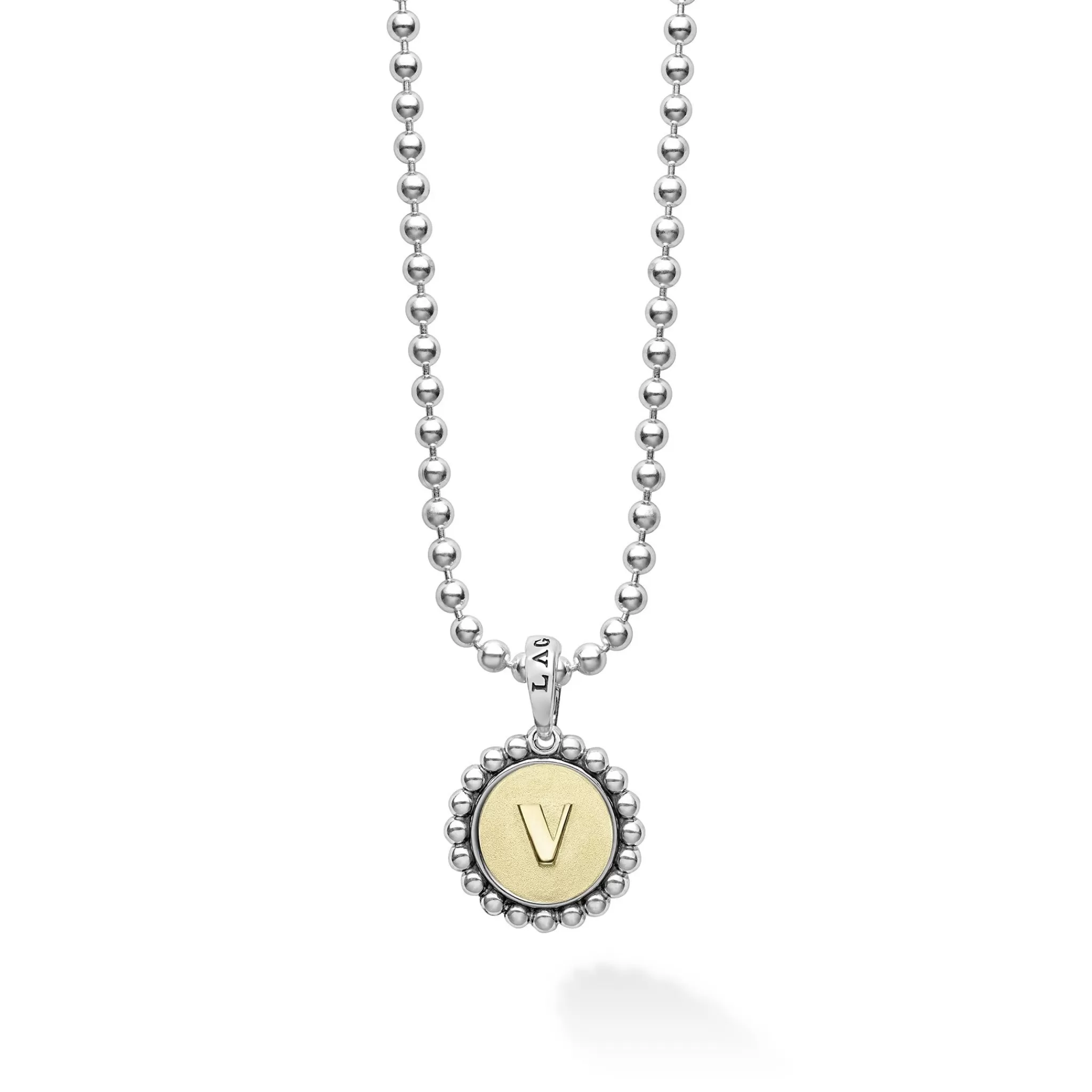 Shop LAGOS V Initial Charm Necklace