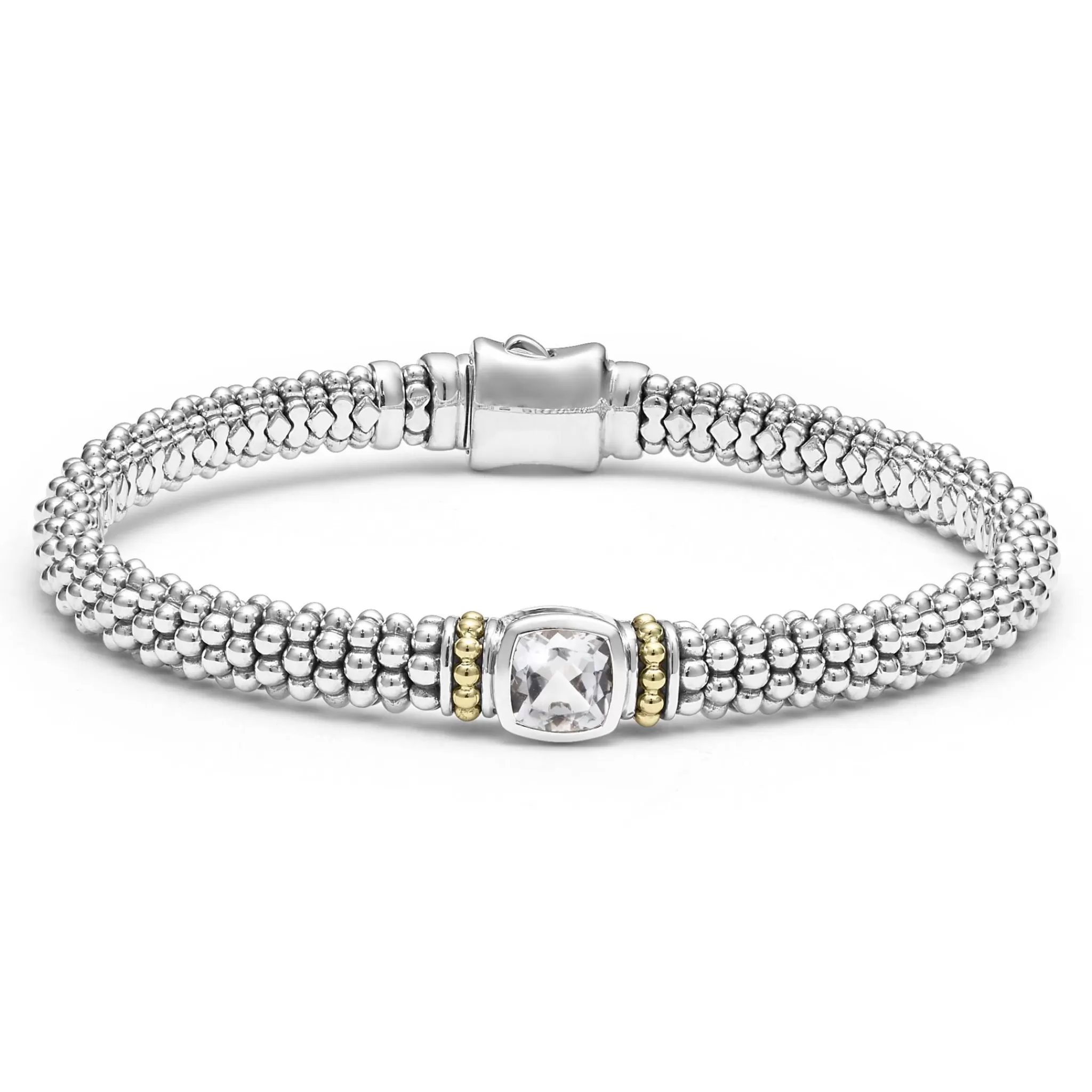 Clearance LAGOS White Topaz Caviar Bracelet | 6Mm