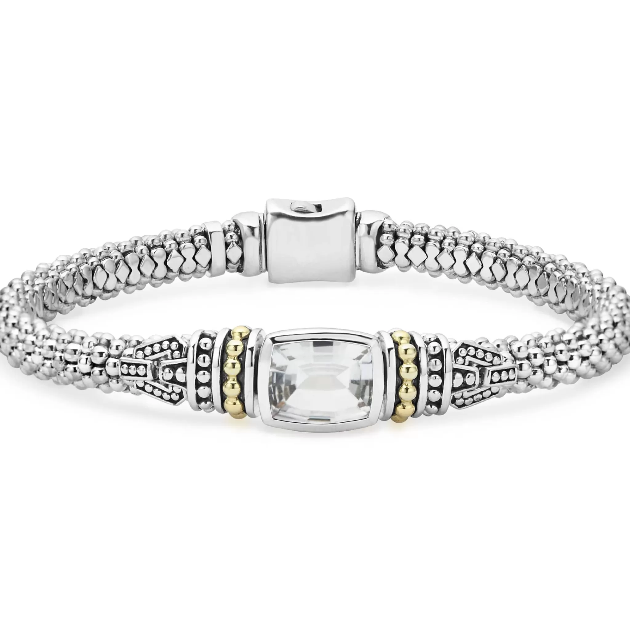 Store LAGOS White Topaz Caviar Bracelet | 6Mm