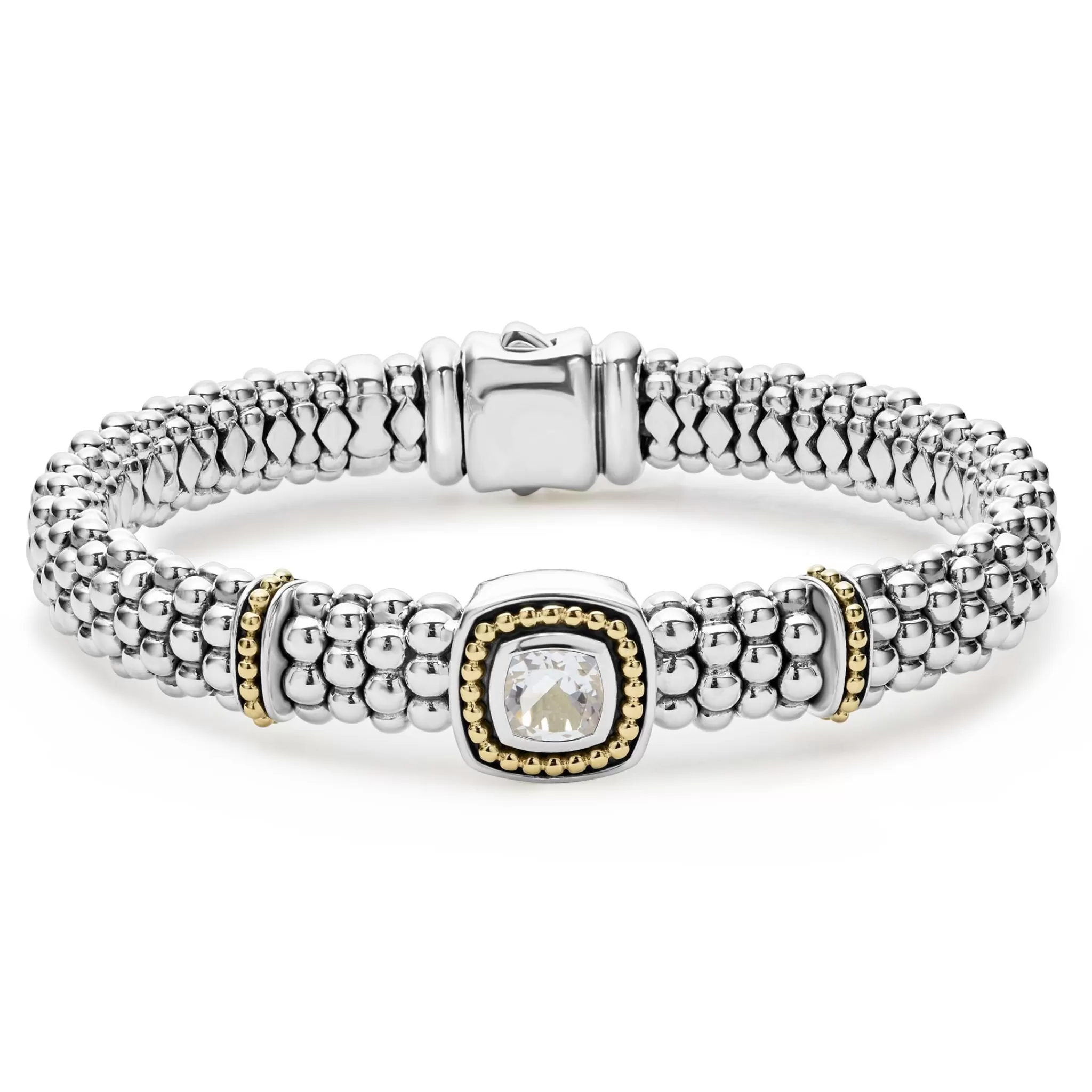 Cheap LAGOS White Topaz Caviar Bracelet | 9Mm