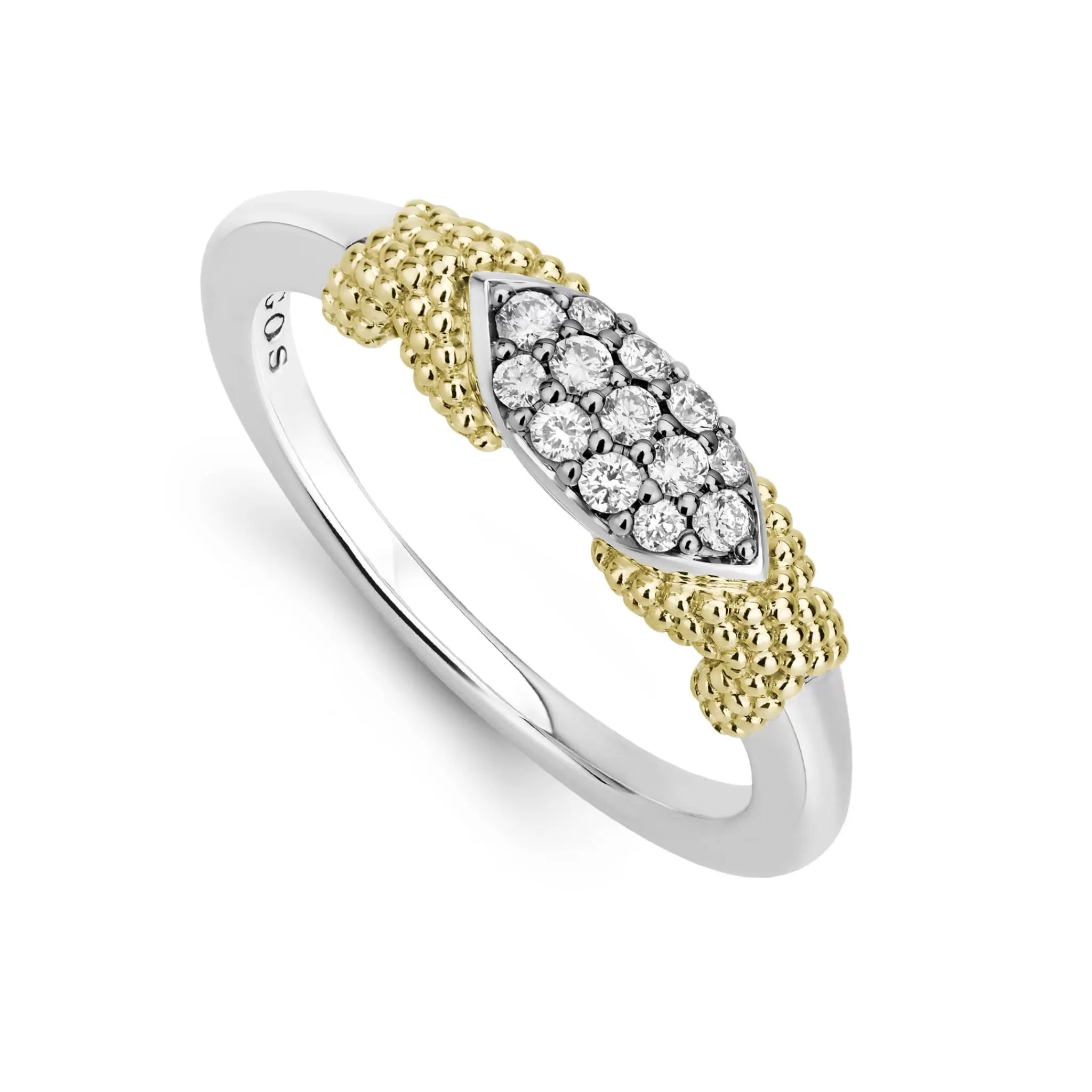 Sale LAGOS X Diamond Caviar Stacking Ring